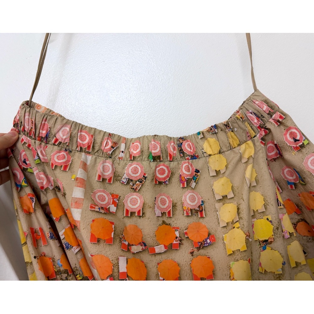 Akris Punto Riviera Umbrella Beach Print Top Off the Shoulder Parasol Sand 8 - Picture 12 of 13